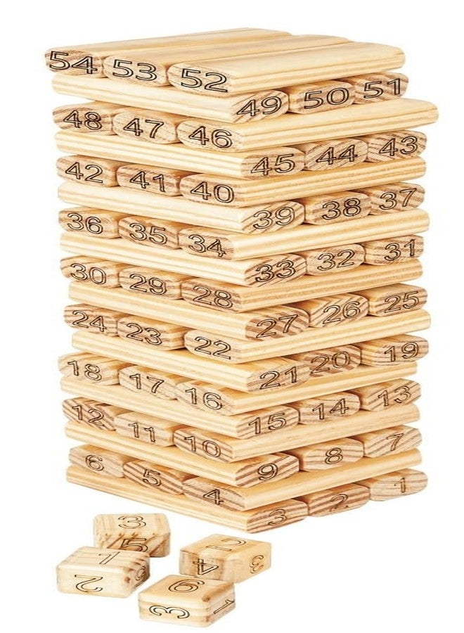 EASKY Wooden Stacking Tower Game | Wooden Tumbling Tower Game - Indoor Stacking Puzzle Blocks for Kids, Adults & Families - Fun Balancing Toy for Boys & Girls of All Ages - Party Game & Brain Teaser - Image 4